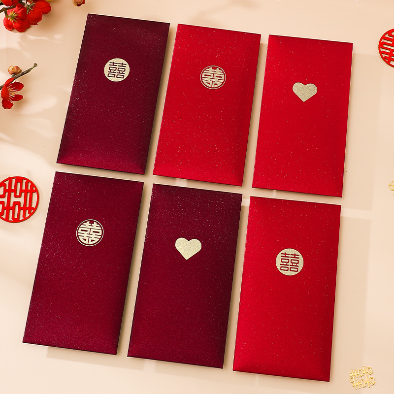 Wedding Envelopes - 12 stuks liefde bruiloft rode envelop