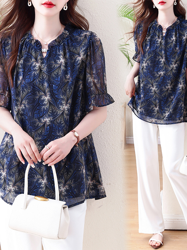 Loszittend T-shirt met bloemen - Good Floral & Wedding Decor Supply recensie en prijs